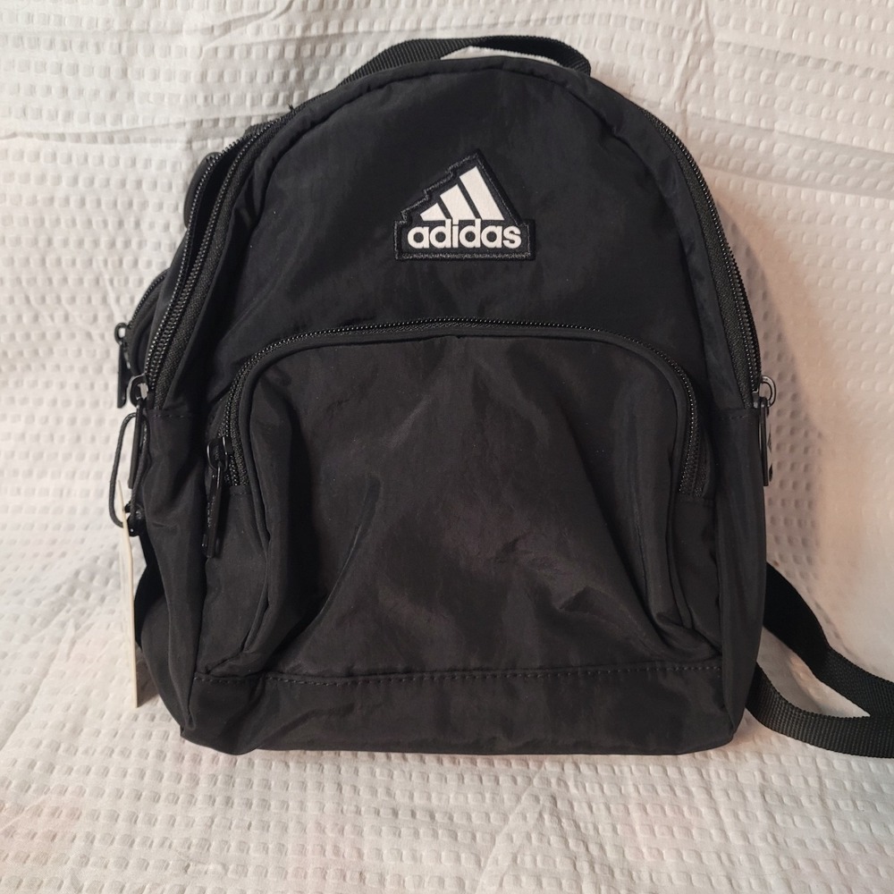 Adidas Must Have Mini Backpack Black With Detachable Pouch Adjustable Straps NWT